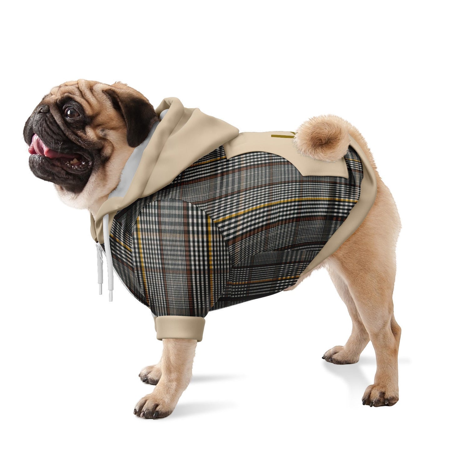 BROWN PLAID DOG HOODIE - DoggyHoods