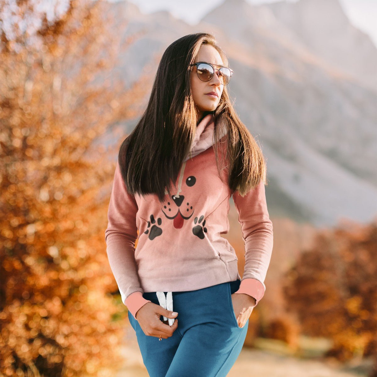 Smooth Orange Pullover with your Dog - DoggyHoods