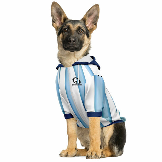 Personalized Argentina dog zip up hoodie national team style custom dog jersey all over print