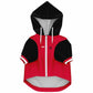 Front view Austria national team style dog zip up hoodie personalized football design
