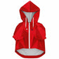 Front view Canada national team style dog zip up hoodie personalized football design