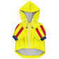 Front view Colombia national team style dog zip up hoodie personalized football design