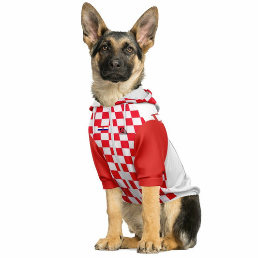 Personalized Croatia dog zip up hoodie national team style custom dog jersey all over print