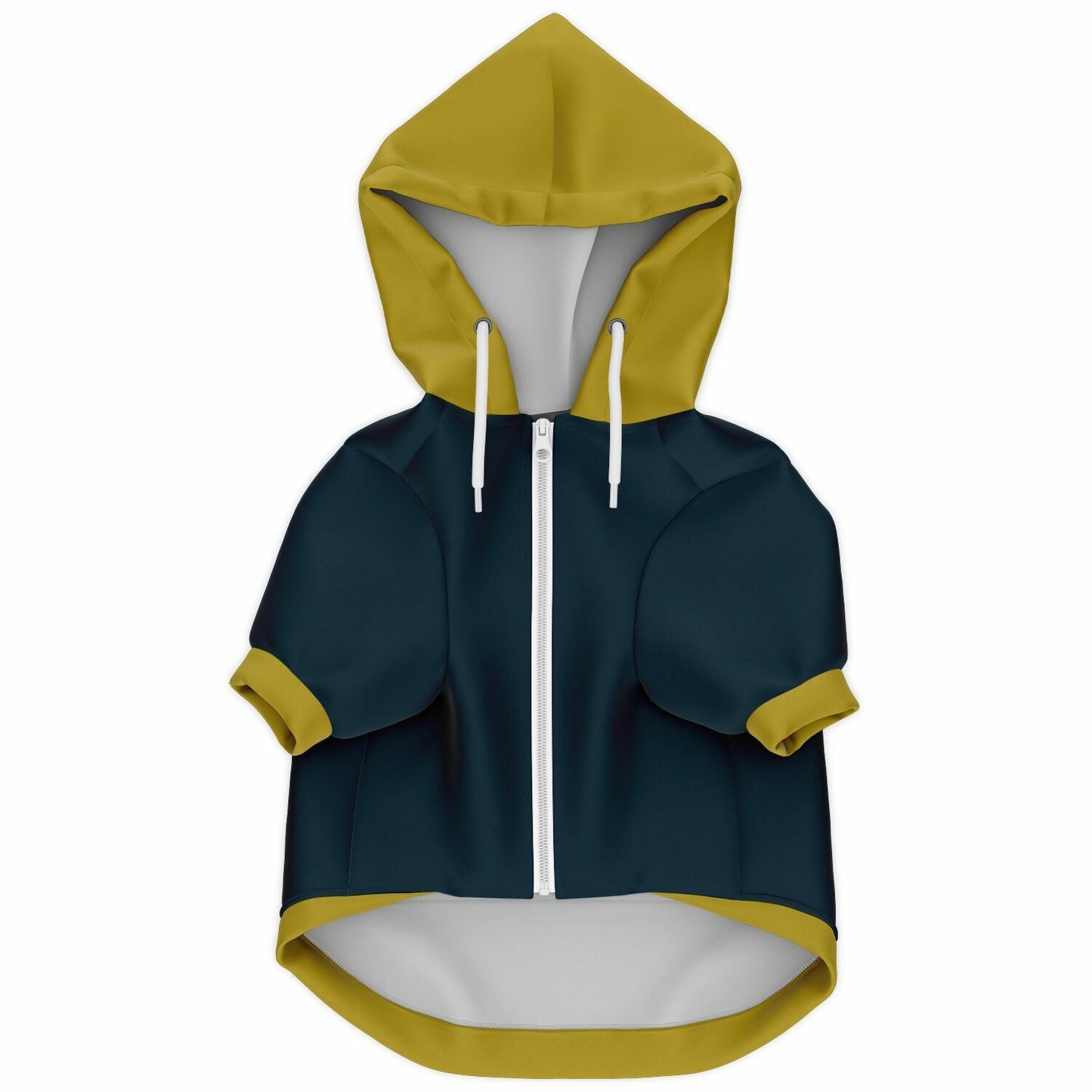 custom personalized dog hoodie in navy blue with name