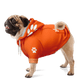 personalized dog hoodie in orange side view