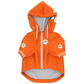 personalized dog hoodie in orange front view