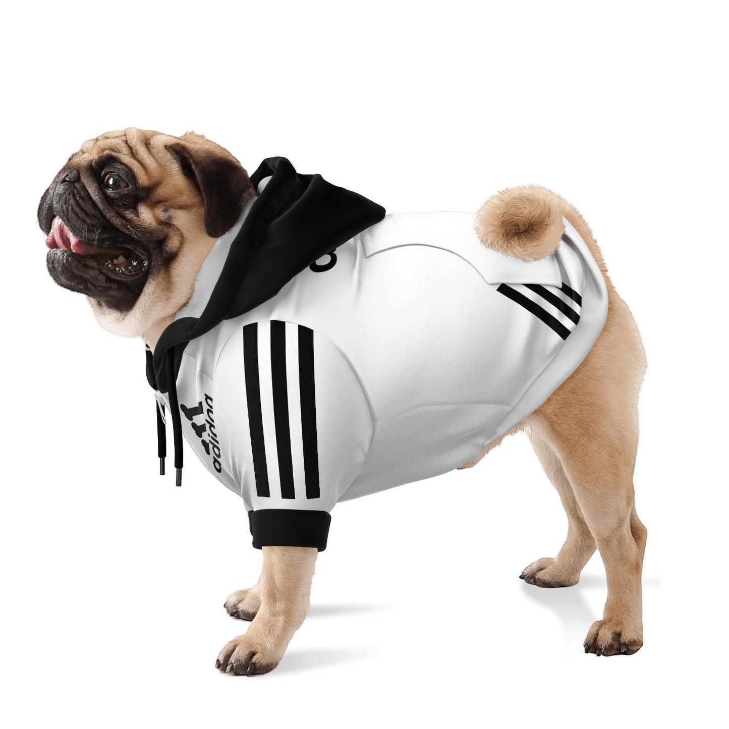 ADIDOG WHITE HOODIE - DoggyHoods