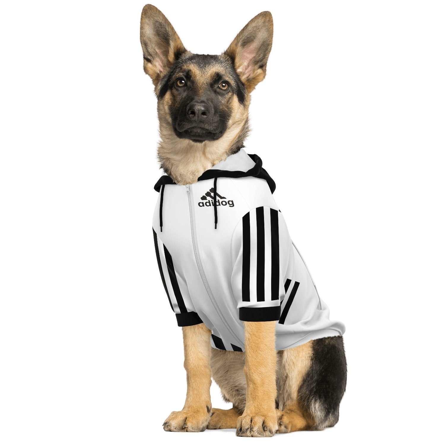 ADIDOG WHITE HOODIE - DoggyHoods