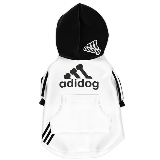ADIDOG WHITE HOODIE - DoggyHoods