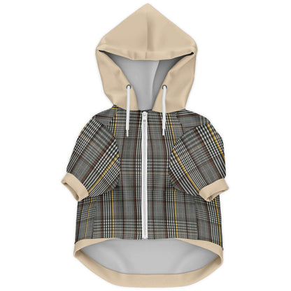 BROWN PLAID DOG HOODIE - DoggyHoods