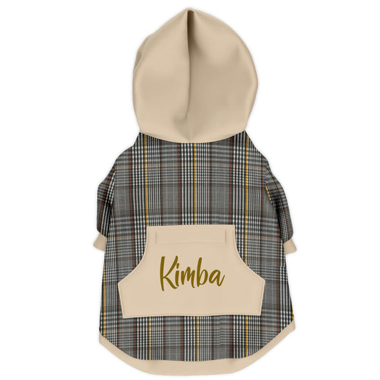 BROWN PLAID DOG HOODIE - DoggyHoods