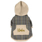 BROWN PLAID DOG HOODIE - DoggyHoods