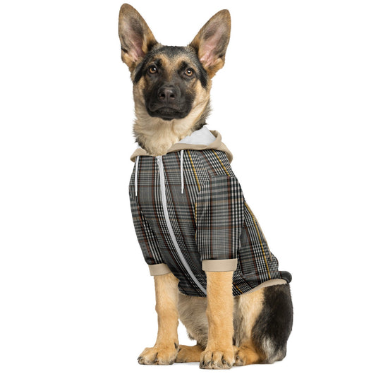 BROWN PLAID DOG HOODIE - DoggyHoods