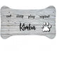 Custom Dog Feeding Mat - Grey Wood - DoggyHoods