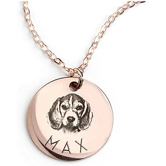 Custom Engrave Pet Name Photo Necklace - DoggyHoods