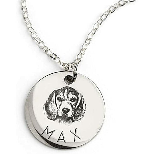 Custom Engrave Pet Name Photo Necklace - DoggyHoods