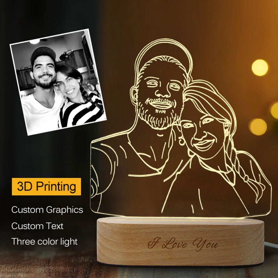 Custom Photo 3D Stereo Night Light - DoggyHoods