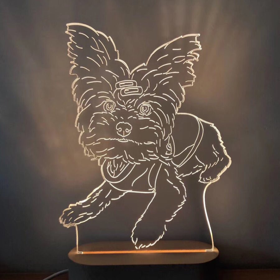 Custom Photo 3D Stereo Night Light - DoggyHoods