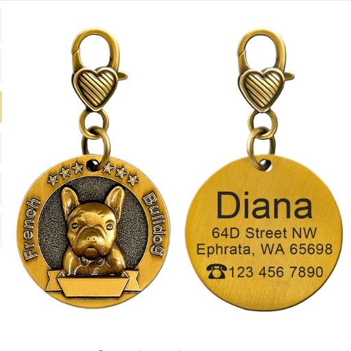 New dog identity card custom lettering tag Jin Mao Teddy dog bronze dog anti-lost pet brand - DoggyHoods