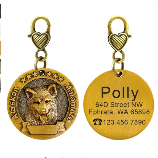 New dog identity card custom lettering tag Jin Mao Teddy dog bronze dog anti-lost pet brand - DoggyHoods