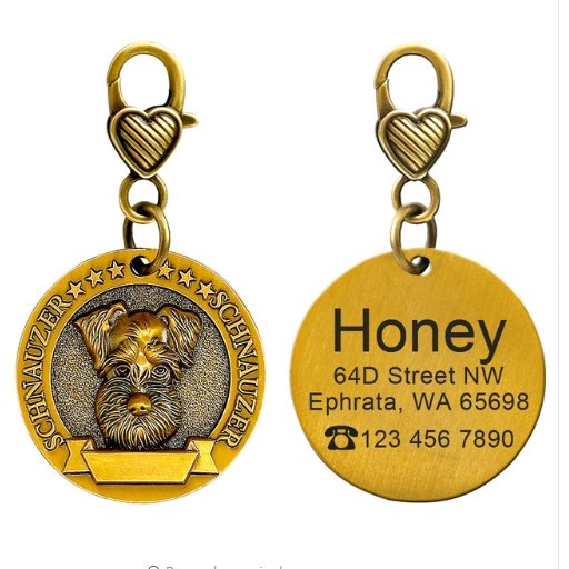 New dog identity card custom lettering tag Jin Mao Teddy dog bronze dog anti-lost pet brand - DoggyHoods