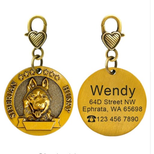 New dog identity card custom lettering tag Jin Mao Teddy dog bronze dog anti-lost pet brand - DoggyHoods
