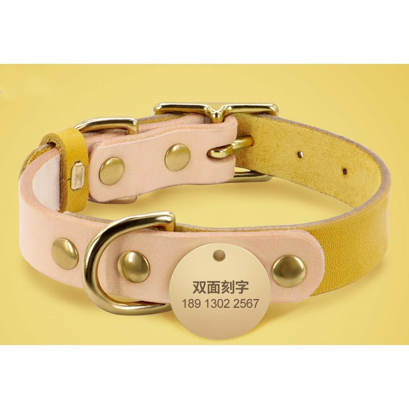 Personalized Leather Collar - DoggyHoods