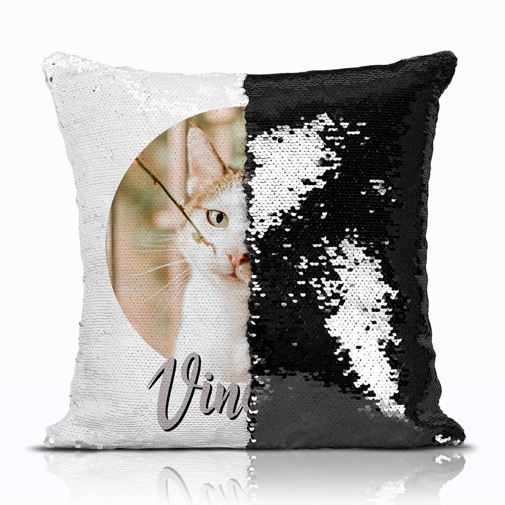 Pet Portrait Reversible Sequin Pillow - DoggyHoods