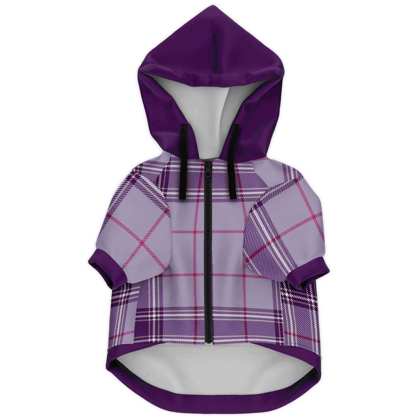 PLAID PURPLE DOG HOODIE - supreme dog hoodie