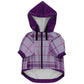 PLAID PURPLE DOG HOODIE - supreme dog hoodie