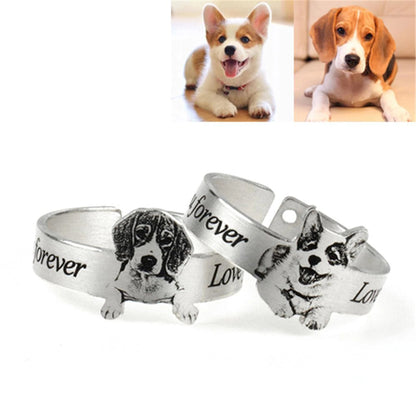Stainless Steel Custom Pet Photo Rings - DoggyHoods