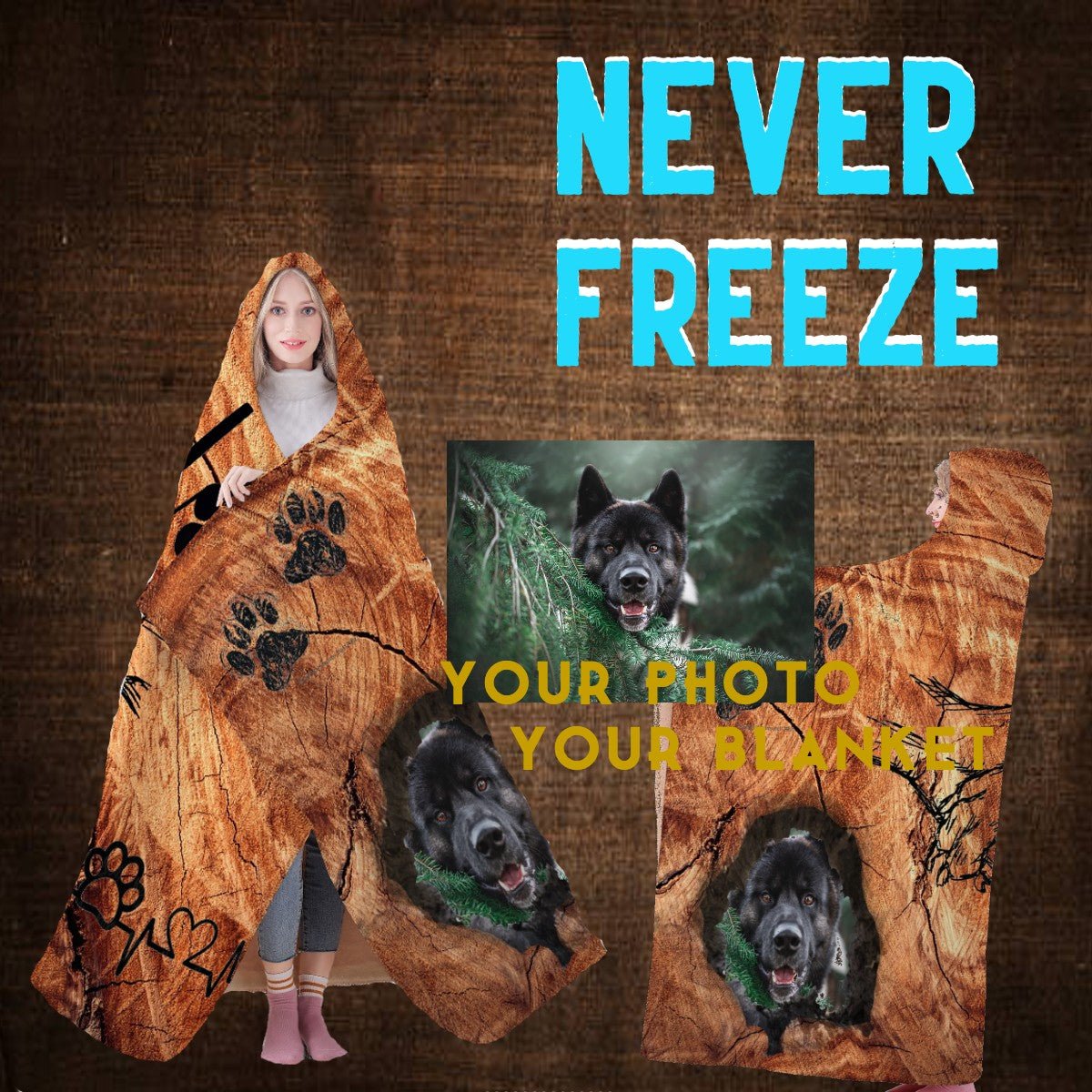 Stitched Hoodie Blanket to personalize - DoggyHoods